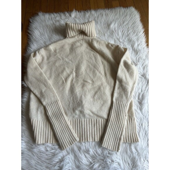Anthropologie Moth Women’s Size M Ivory Cable Knit Hooded Sweater - Picture 3 of 7